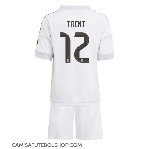 Camisa de time de futebol Real Madrid Alexander-Arnold #12 Replicas 1º Equipamento Infantil 2025-26 Manga Curta (+ Calças curtas)